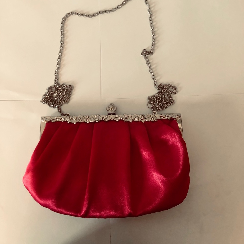 Fancy pink clutch bag